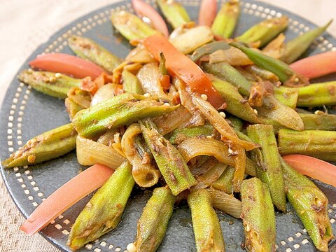 カレー粉で野菜炒め！オクラのサブジ さっぱり味